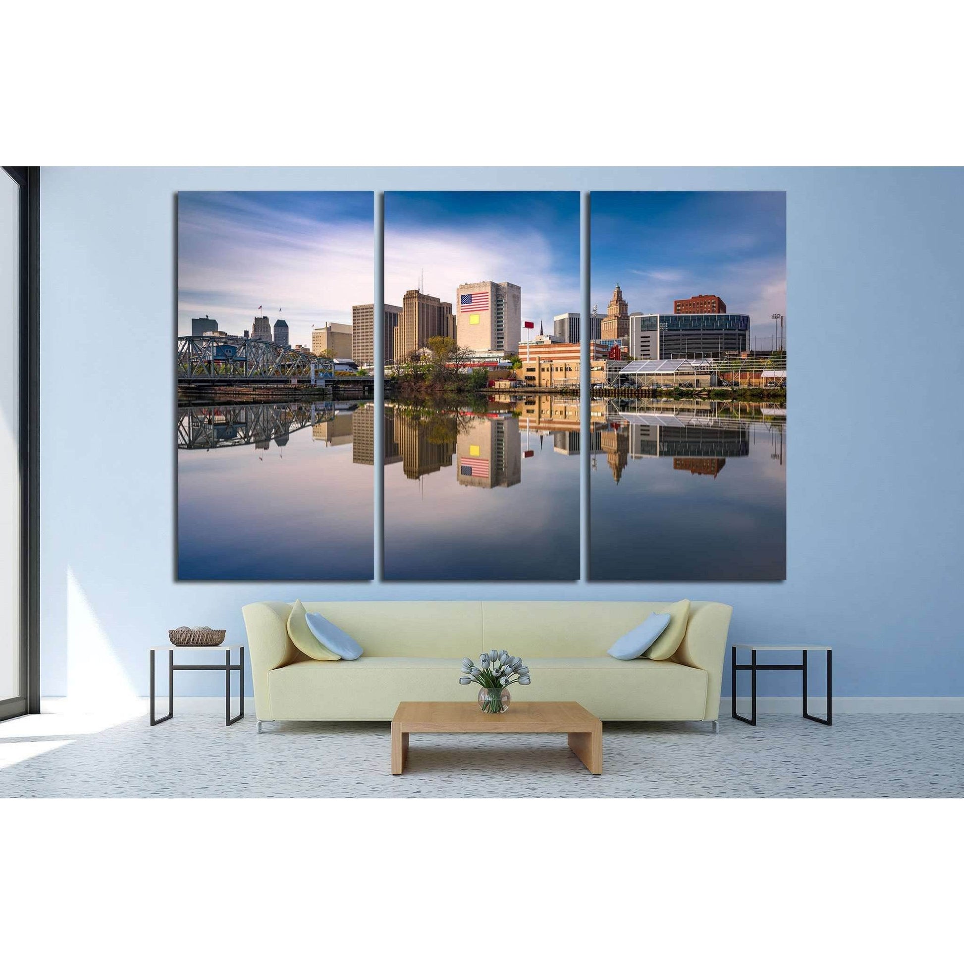 Newark, New Jersey, USA skyline on the Passaic River №1740 Ready to Hang Canvas PrintCanvas art arrives ready to hang, with hanging accessories included and no additional framing required. Every canvas print is hand-crafted, made on-demand at our workshop