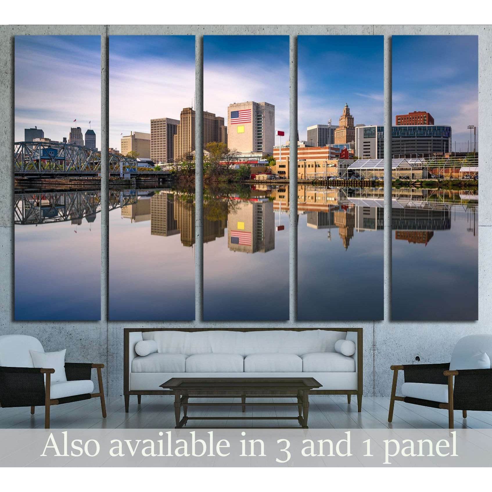 Newark, New Jersey, USA skyline on the Passaic River №1740 Ready to Hang Canvas PrintCanvas art arrives ready to hang, with hanging accessories included and no additional framing required. Every canvas print is hand-crafted, made on-demand at our workshop