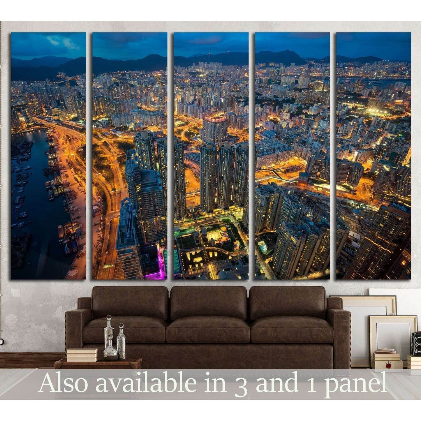 Night cityscape from top of building №1367 Ready to Hang Canvas PrintCanvas art arrives ready to hang, with hanging accessories included and no additional framing required. Every canvas print is hand-crafted, made on-demand at our workshop and expertly st