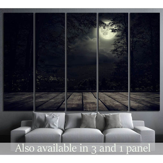 Night mountains landscape with moon light №1316 Ready to Hang Canvas PrintCanvas art arrives ready to hang, with hanging accessories included and no additional framing required. Every canvas print is hand-crafted, made on-demand at our workshop and expert