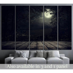 Night mountains landscape with moon light №1316 Ready to Hang Canvas PrintCanvas art arrives ready to hang, with hanging accessories included and no additional framing required. Every canvas print is hand-crafted, made on-demand at our workshop and expert