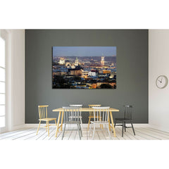Night scenery of Lvov, view from height. Ukraine №2629 Ready to Hang Canvas PrintCanvas art arrives ready to hang, with hanging accessories included and no additional framing required. Every canvas print is hand-crafted, made on-demand at our workshop and