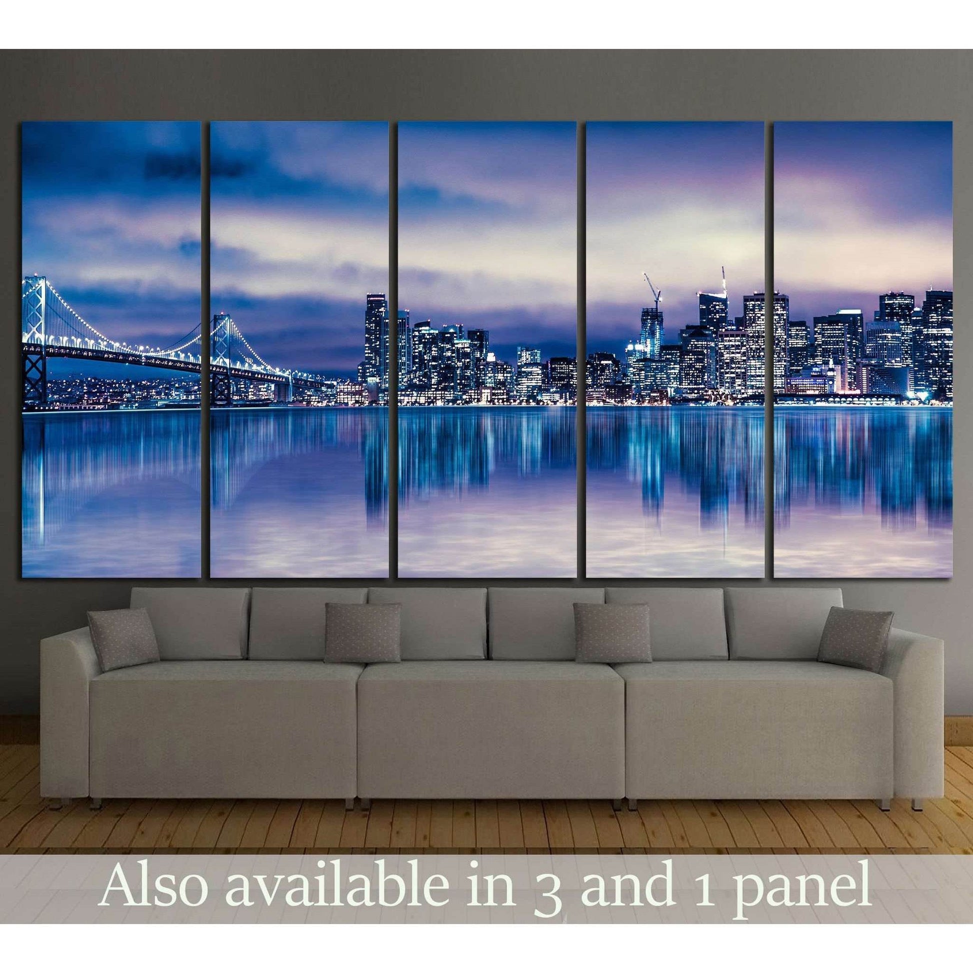 Night view of beautiful San Francisco California №1118 Ready to Hang Canvas PrintCanvas art arrives ready to hang, with hanging accessories included and no additional framing required. Every canvas print is hand-crafted, made on-demand at our workshop and