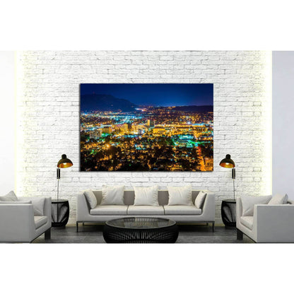 Night view of the city of Riverside, Mount Rubidoux Park, California №1698 Ready to Hang Canvas PrintCanvas art arrives ready to hang, with hanging accessories included and no additional framing required. Every canvas print is hand-crafted, made on-demand