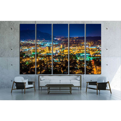 Night view of the city of Riverside, Mount Rubidoux Park, California №1698 Ready to Hang Canvas PrintCanvas art arrives ready to hang, with hanging accessories included and no additional framing required. Every canvas print is hand-crafted, made on-demand