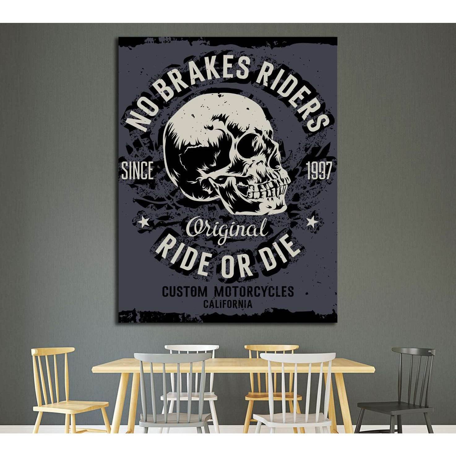 no brakes riders. ride or die №4591 Ready to Hang Canvas PrintCanvas art arrives ready to hang, with hanging accessories included and no additional framing required. Every canvas print is hand-crafted, made on-demand at our workshop and expertly stretched