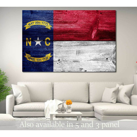 North Carolina State Flag №828 Ready to Hang Canvas PrintCanvas art arrives ready to hang, with hanging accessories included and no additional framing required. Every canvas print is hand-crafted, made on-demand at our workshop and expertly stretched arou