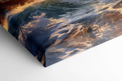 Ocean Waves and Rocky Shore - Canvas Print - Artoholica Ready to Hang Canvas Print