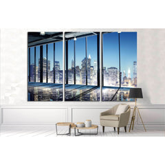 Office Cityscape Builidings Contemporary Interior Room Modern Concept №2174 Ready to Hang Canvas PrintCanvas art arrives ready to hang, with hanging accessories included and no additional framing required. Every canvas print is hand-crafted, made on-deman