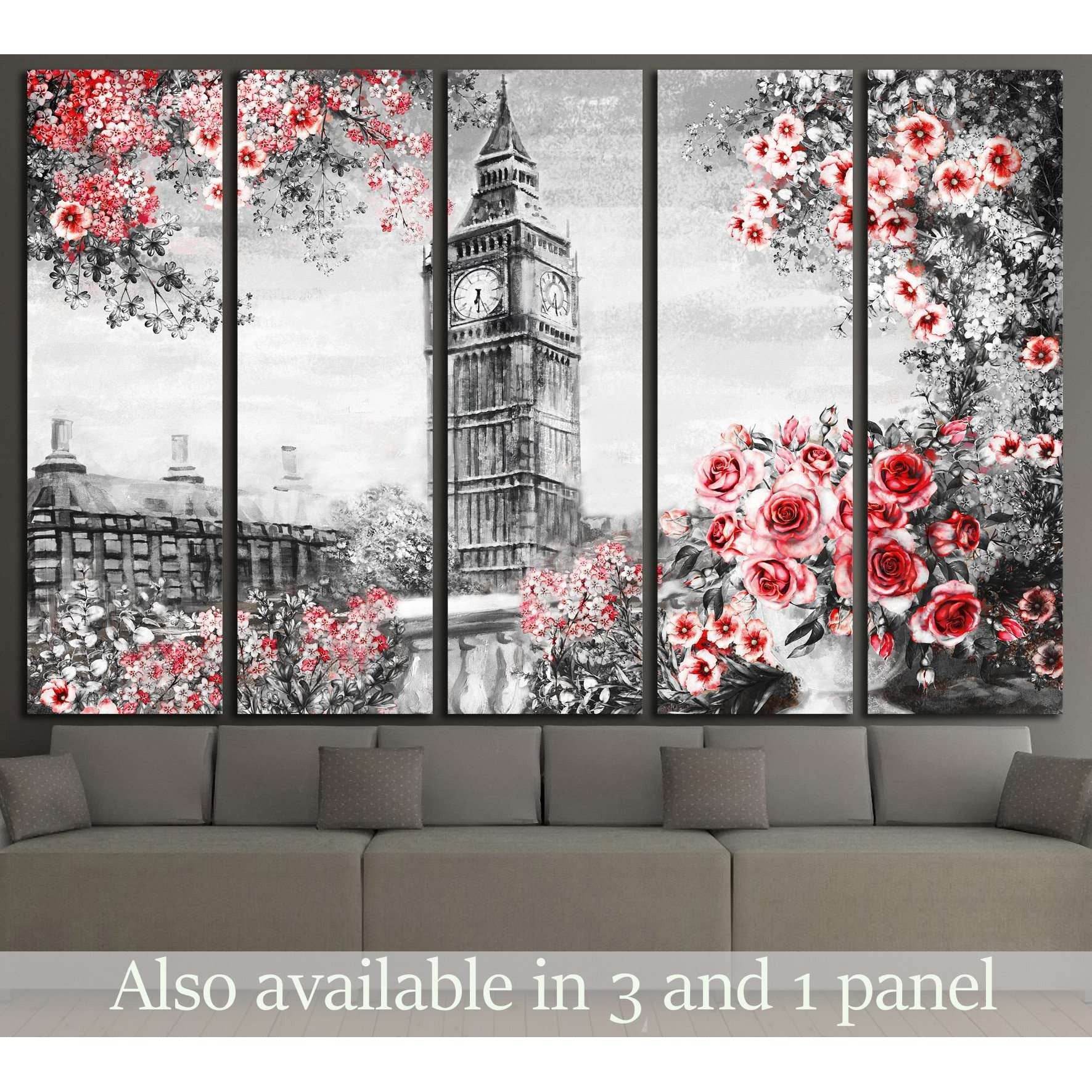 Oil Painting, summer in London, flower rose and leaf №2093 Ready to Hang Canvas PrintCanvas art arrives ready to hang, with hanging accessories included and no additional framing required. Every canvas print is hand-crafted, made on-demand at our workshop