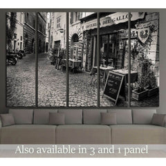 old cobbled street in the heart of Rome with its traditional Osteria type restaurants №3034 Ready to Hang Canvas PrintCanvas art arrives ready to hang, with hanging accessories included and no additional framing required. Every canvas print is hand-crafte