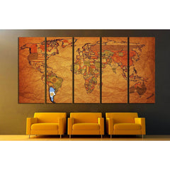 Grunge Political World Map Canvas PrintDecorate your walls with a stunning Grunge map Canvas Art Print from the world's largest art gallery. Choose from thousands of Map artworks with various sizing options. Choose your perfect art print to complete your