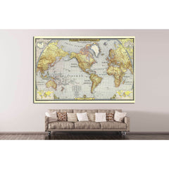 Old World Map №1482 Ready to Hang Canvas PrintCanvas art arrives ready to hang, with hanging accessories included and no additional framing required. Every canvas print is hand-crafted, made on-demand at our workshop and expertly stretched around 100% Nor