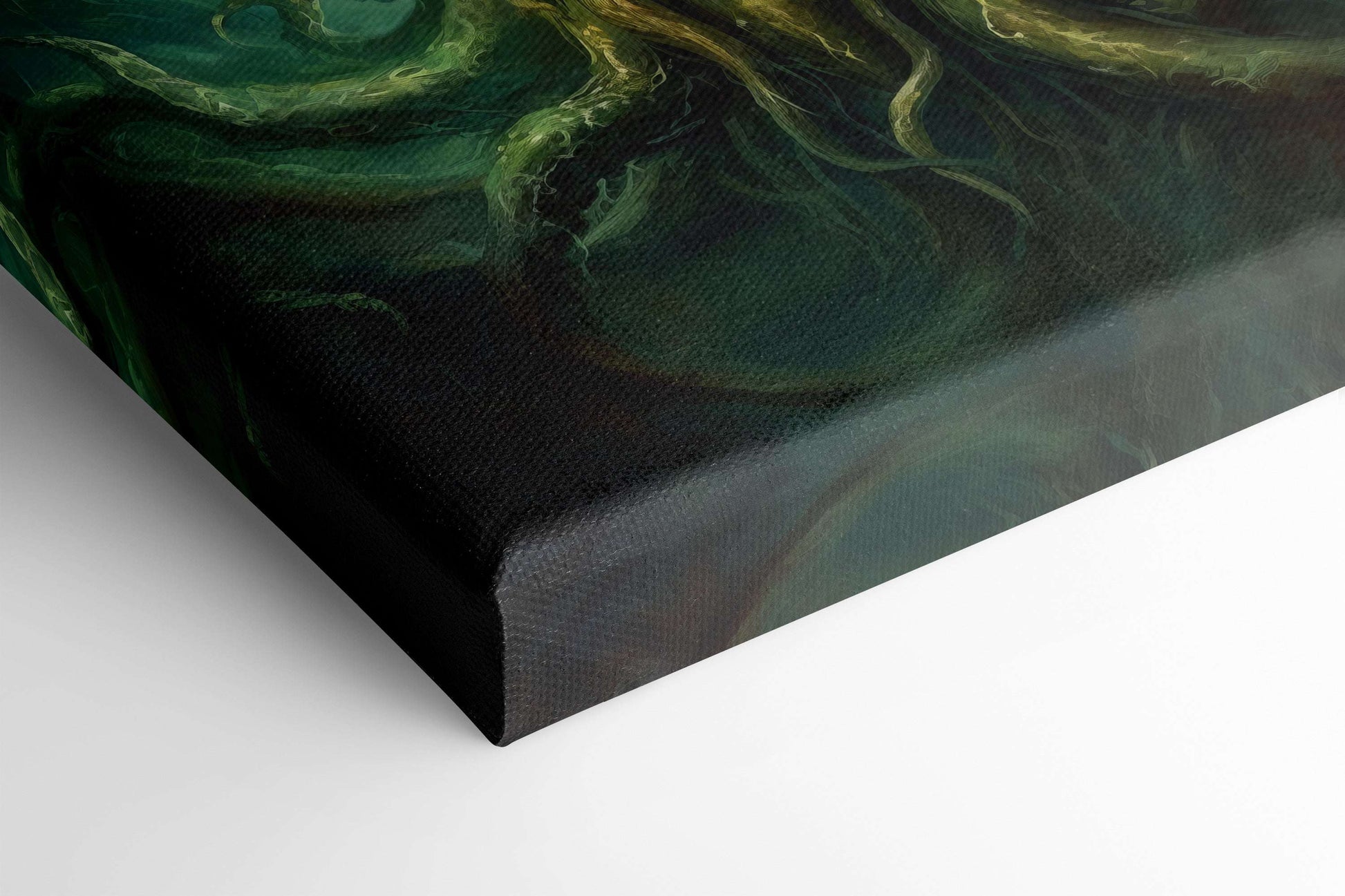 Ominous Green Amber Vision of Lovecraft’s Cthulhu - Canvas Print - Artoholica Ready to Hang Canvas Print