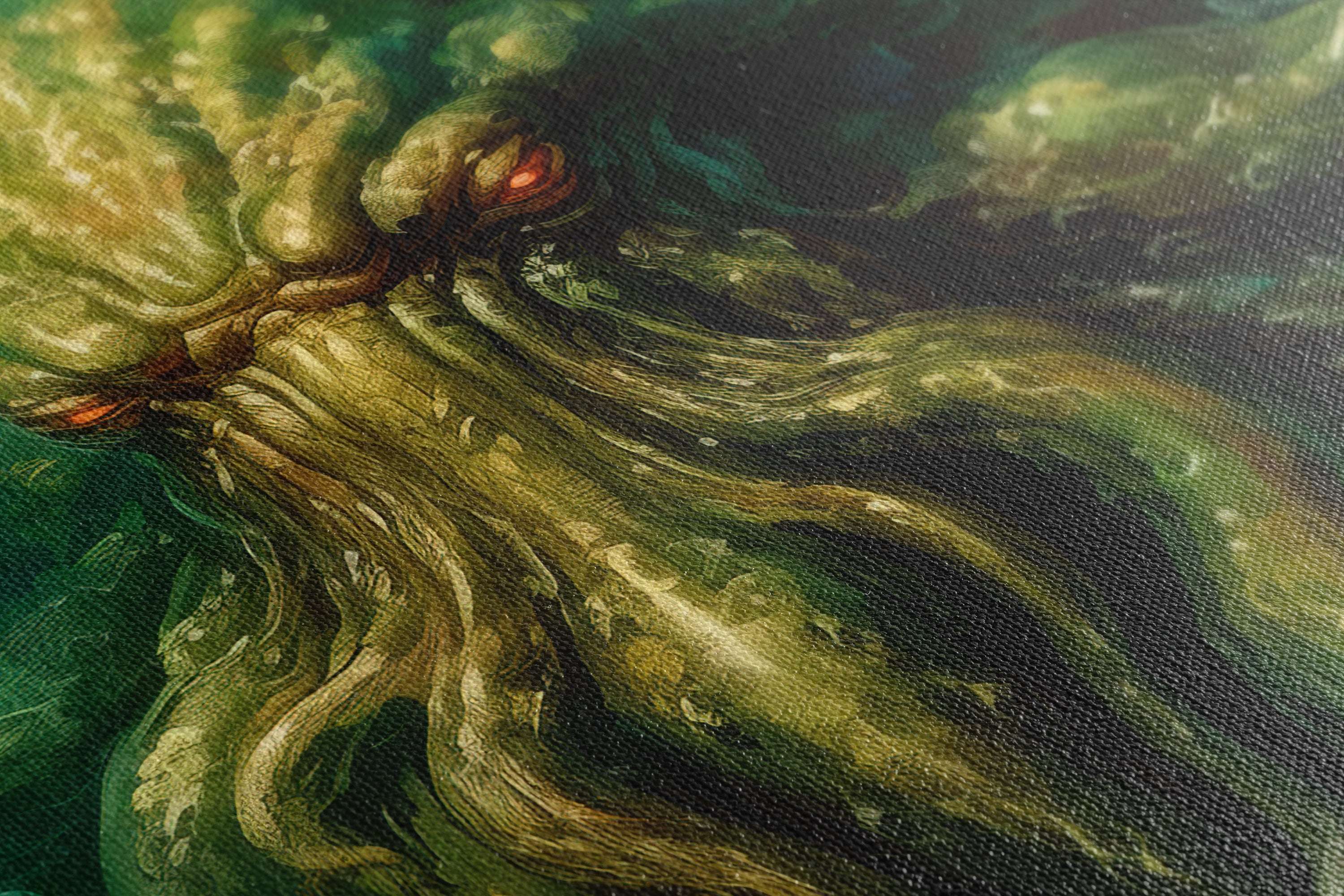 Ominous Green Amber Vision of Lovecraft’s Cthulhu - Canvas Print - Artoholica Ready to Hang Canvas Print