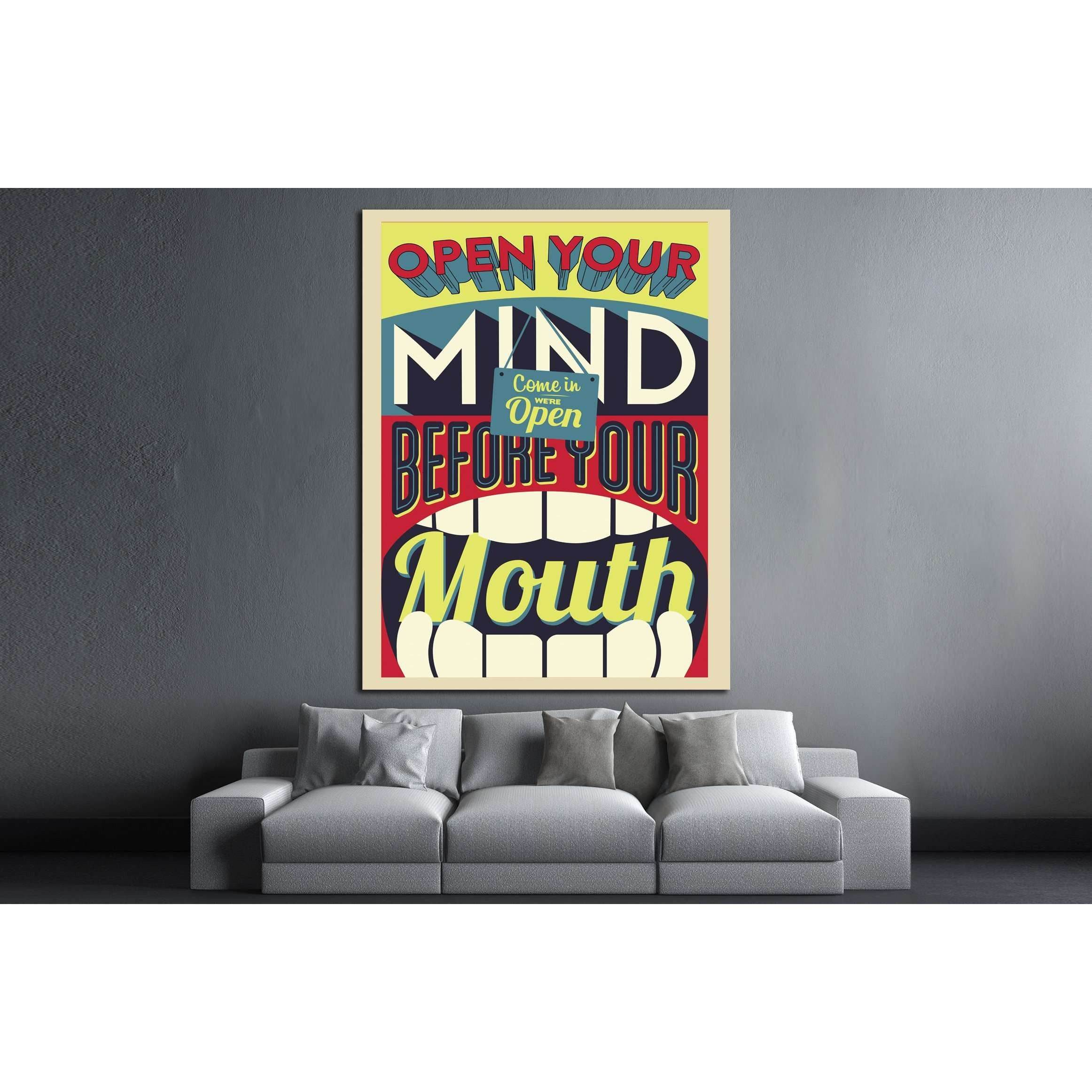 open your mind №4545 Ready to Hang Canvas PrintCanvas art arrives ready to hang, with hanging accessories included and no additional framing required. Every canvas print is hand-crafted, made on-demand at our workshop and expertly stretched around 100% No