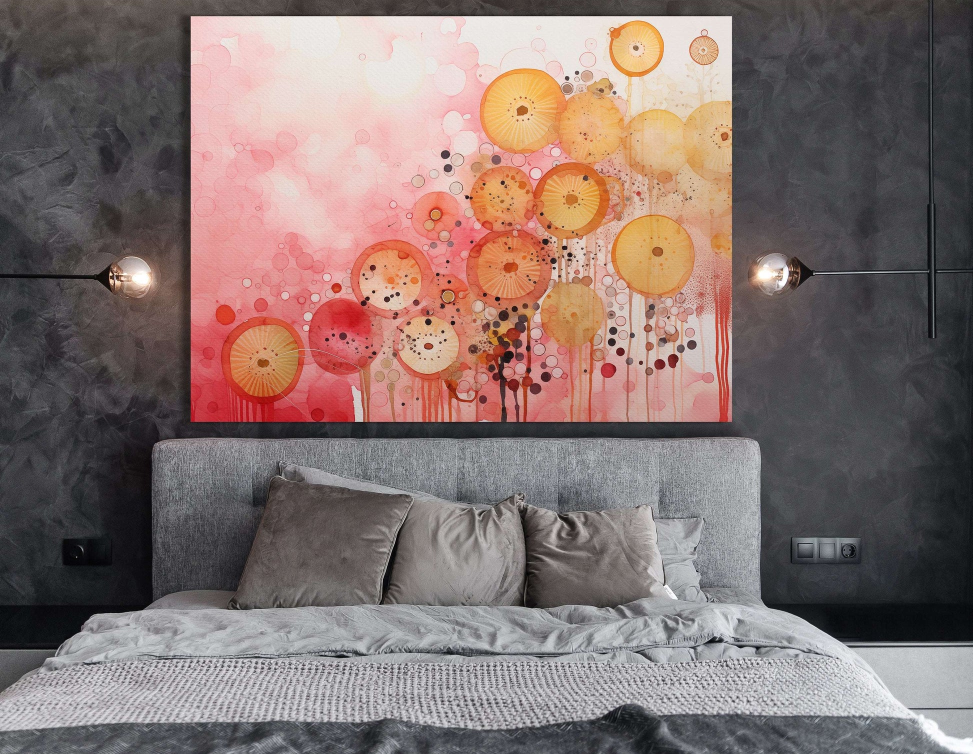 Orange Hue Abstract - Canvas Print - Artoholica Ready to Hang Canvas Print