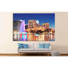 Orlando downtown skyline, Lake Eola №1202 Ready to Hang Canvas PrintCanvas art arrives ready to hang, with hanging accessories included and no additional framing required. Every canvas print is hand-crafted, made on-demand at our workshop and expertly str