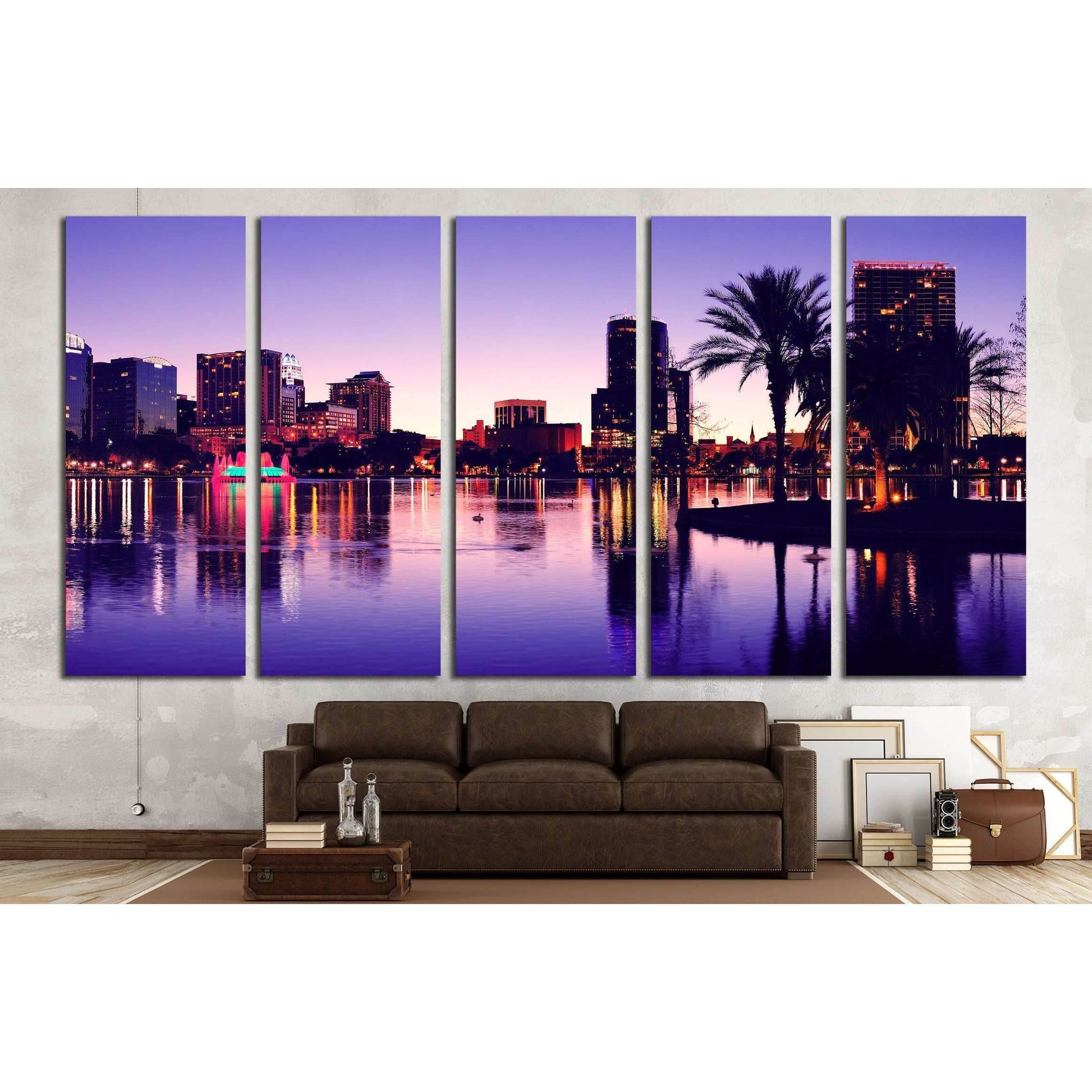 Orlando downtown skyline panorama №1934 Ready to Hang Canvas PrintCanvas art arrives ready to hang, with hanging accessories included and no additional framing required. Every canvas print is hand-crafted, made on-demand at our workshop and expertly stret