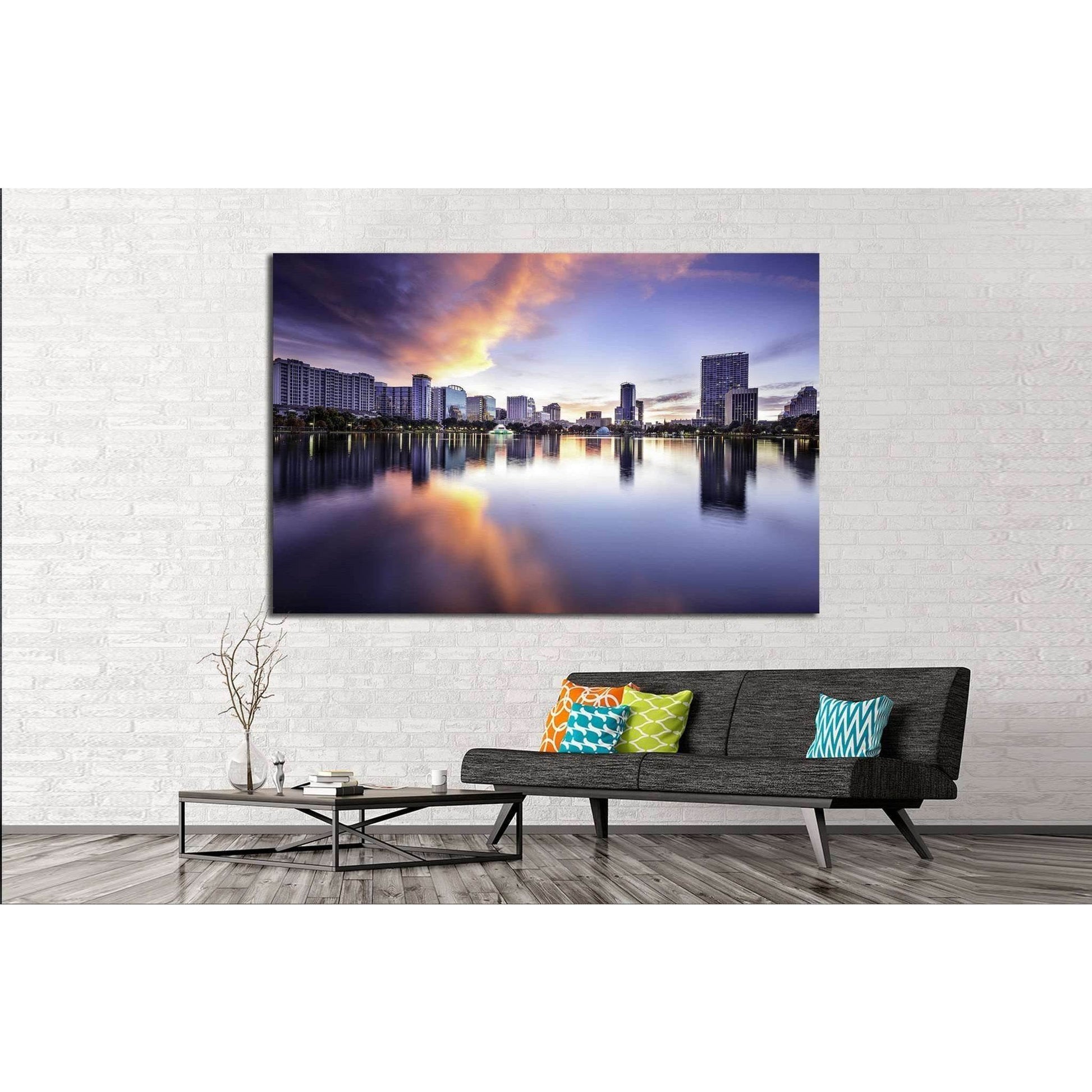 Orlando, Florida, USA downtown city skyline at Lake Eola №1939 Ready to Hang Canvas PrintCanvas art arrives ready to hang, with hanging accessories included and no additional framing required. Every canvas print is hand-crafted, made on-demand at our work