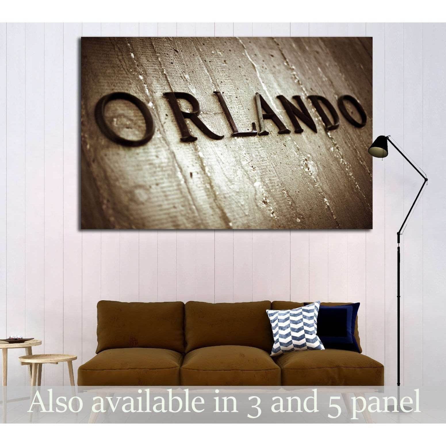 Orlando Sign №1951 Ready to Hang Canvas PrintCanvas art arrives ready to hang, with hanging accessories included and no additional framing required. Every canvas print is hand-crafted, made on-demand at our workshop and expertly stretched around 100% Nort