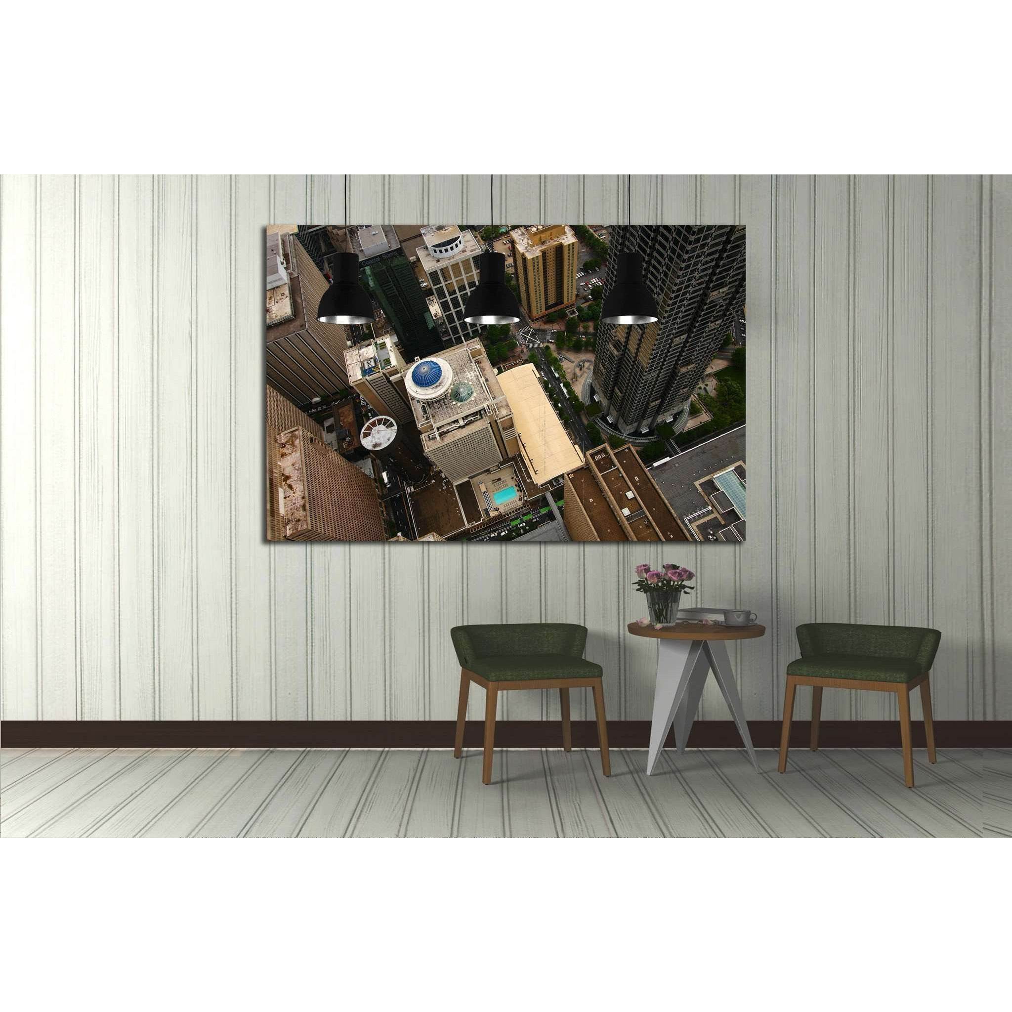 Overhead Atlanta №1649 Ready to Hang Canvas PrintCanvas art arrives ready to hang, with hanging accessories included and no additional framing required. Every canvas print is hand-crafted, made on-demand at our workshop and expertly stretched around 100%