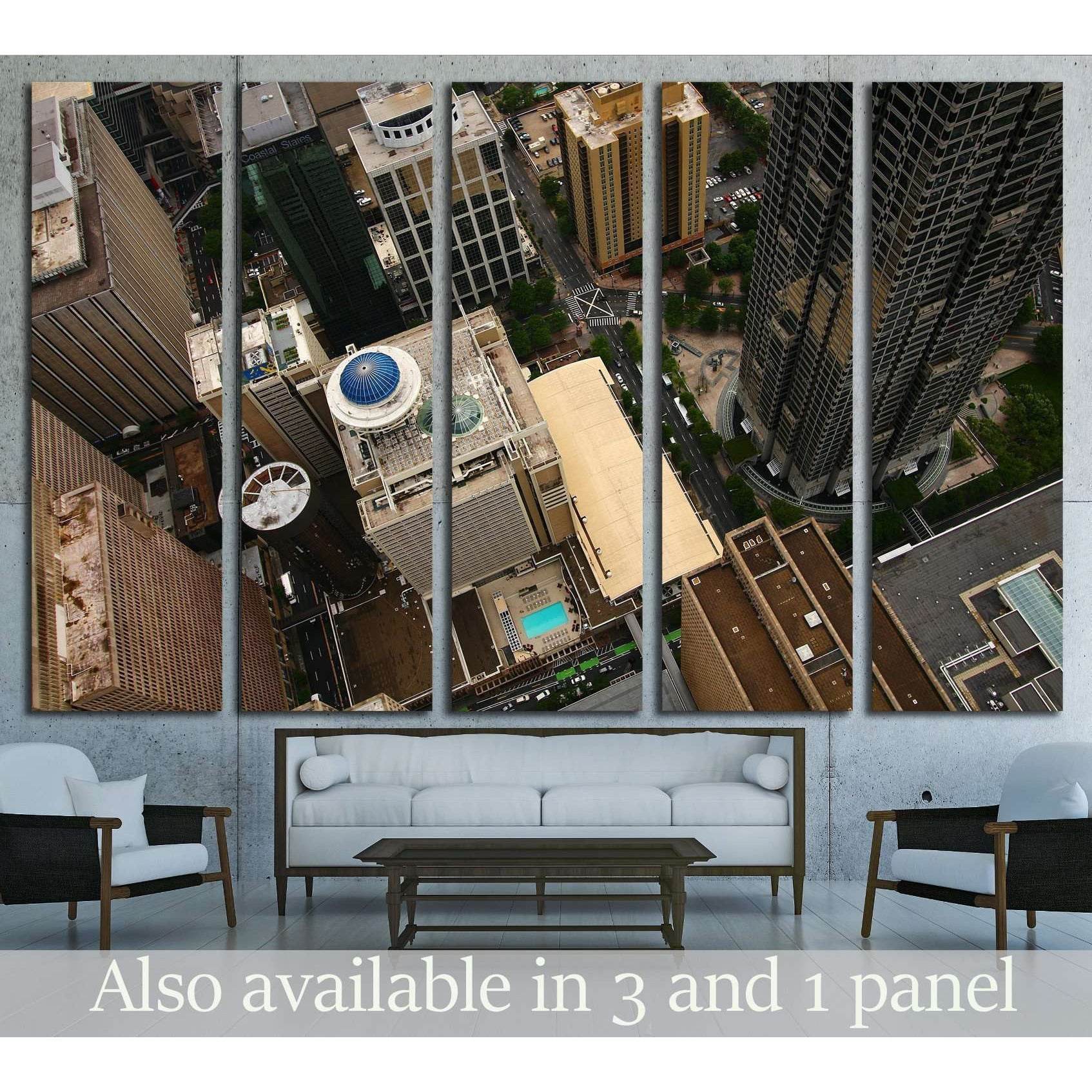 Overhead Atlanta №1649 Ready to Hang Canvas PrintCanvas art arrives ready to hang, with hanging accessories included and no additional framing required. Every canvas print is hand-crafted, made on-demand at our workshop and expertly stretched around 100%