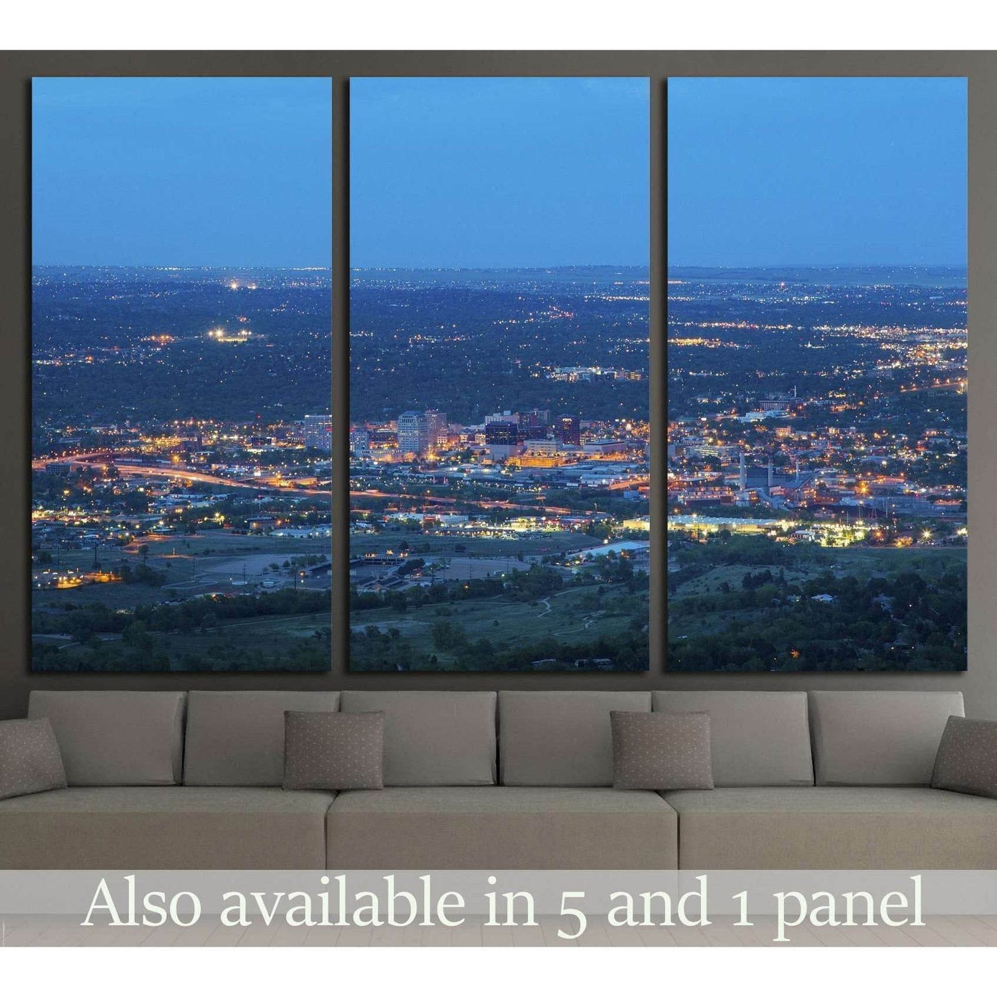 Overlooking Colorado Springs №1763 Ready to Hang Canvas PrintCanvas art arrives ready to hang, with hanging accessories included and no additional framing required. Every canvas print is hand-crafted, made on-demand at our workshop and expertly stretched