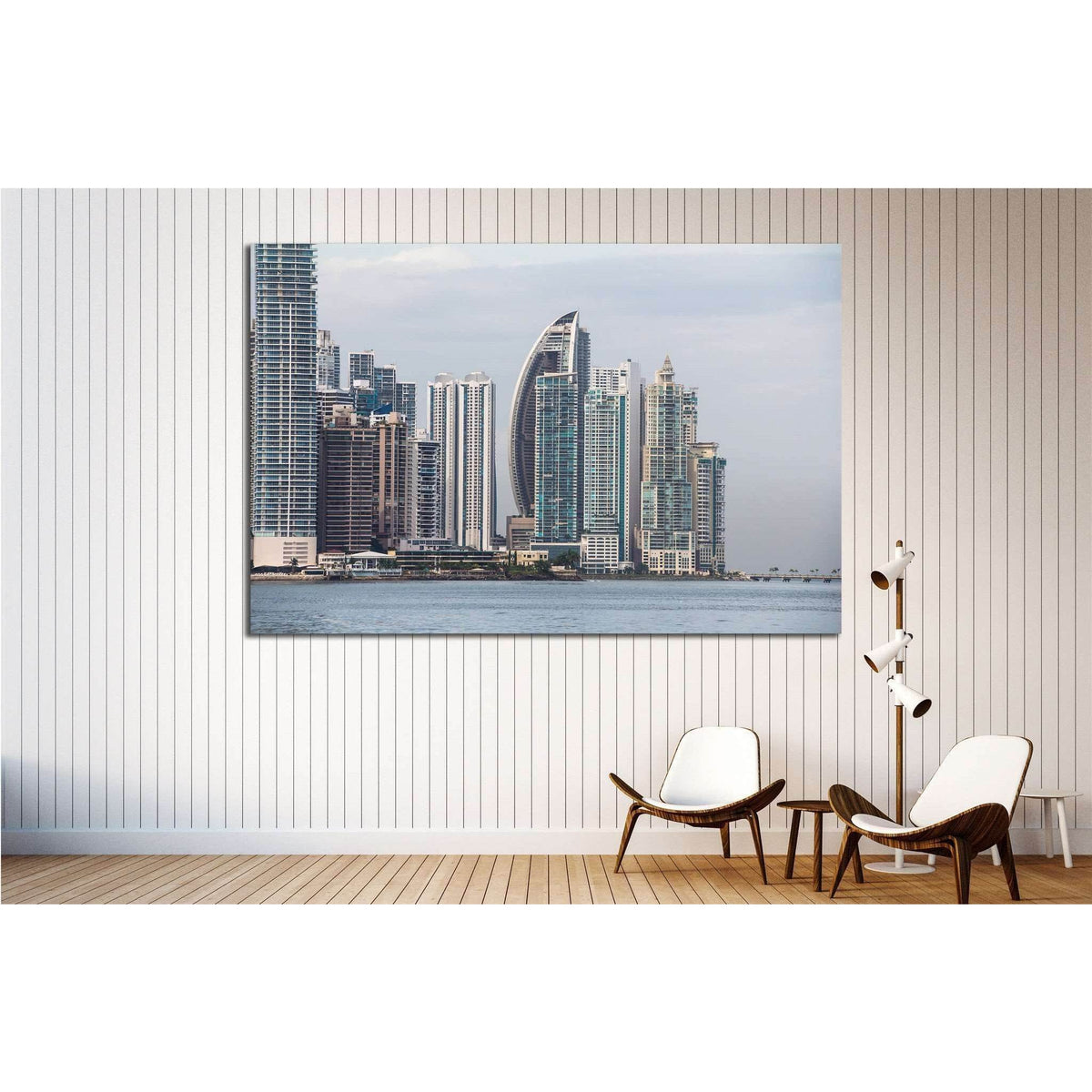 Panama City Skyline, seen from Casco Viejo №1532 Ready to Hang Canvas PrintCanvas art arrives ready to hang, with hanging accessories included and no additional framing required. Every canvas print is hand-crafted, made on-demand at our workshop and exper