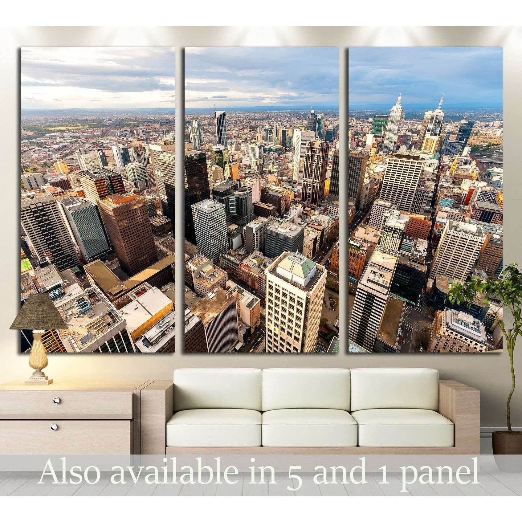 Panorama of Melbourne's city cente, Australia №2291 Ready to Hang Canvas PrintCanvas art arrives ready to hang, with hanging accessories included and no additional framing required. Every canvas print is hand-crafted, made on-demand at our workshop and ex