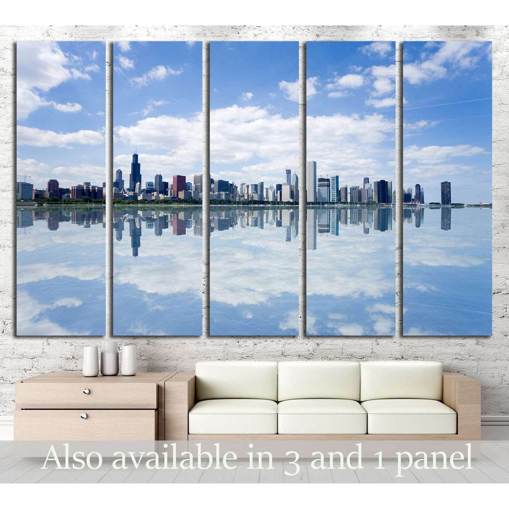 Panoramic view of Chicago city waterfront skyline. №2583 Ready to Hang Canvas PrintCanvas art arrives ready to hang, with hanging accessories included and no additional framing required. Every canvas print is hand-crafted, made on-demand at our workshop a
