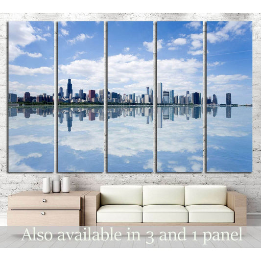 Panoramic view of Chicago city waterfront skyline. №2583 Ready to Hang Canvas PrintCanvas art arrives ready to hang, with hanging accessories included and no additional framing required. Every canvas print is hand-crafted, made on-demand at our workshop a