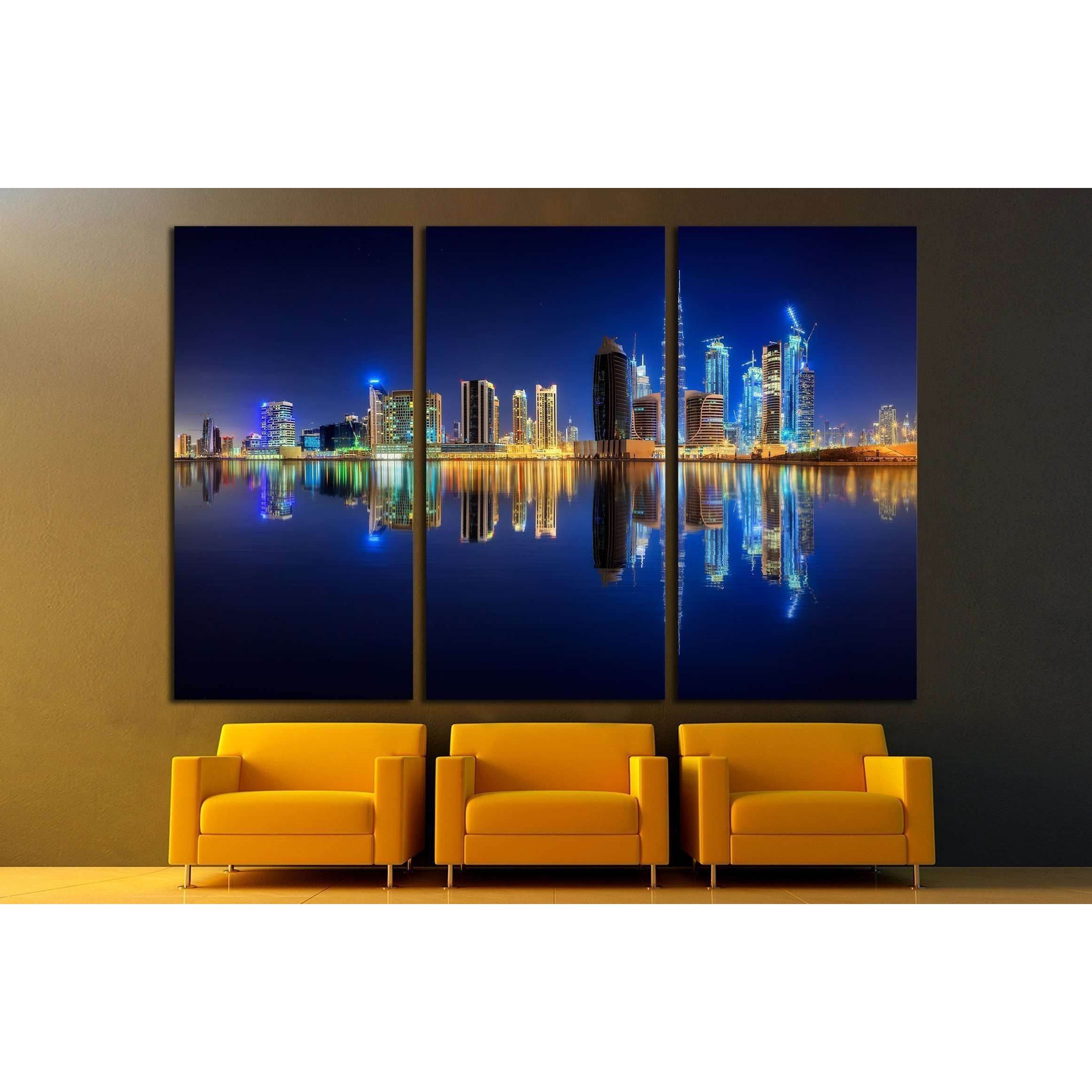 Panoramic view of Dubai Business bay, UAE №2388 Ready to Hang Canvas PrintCanvas art arrives ready to hang, with hanging accessories included and no additional framing required. Every canvas print is hand-crafted, made on-demand at our workshop and expert