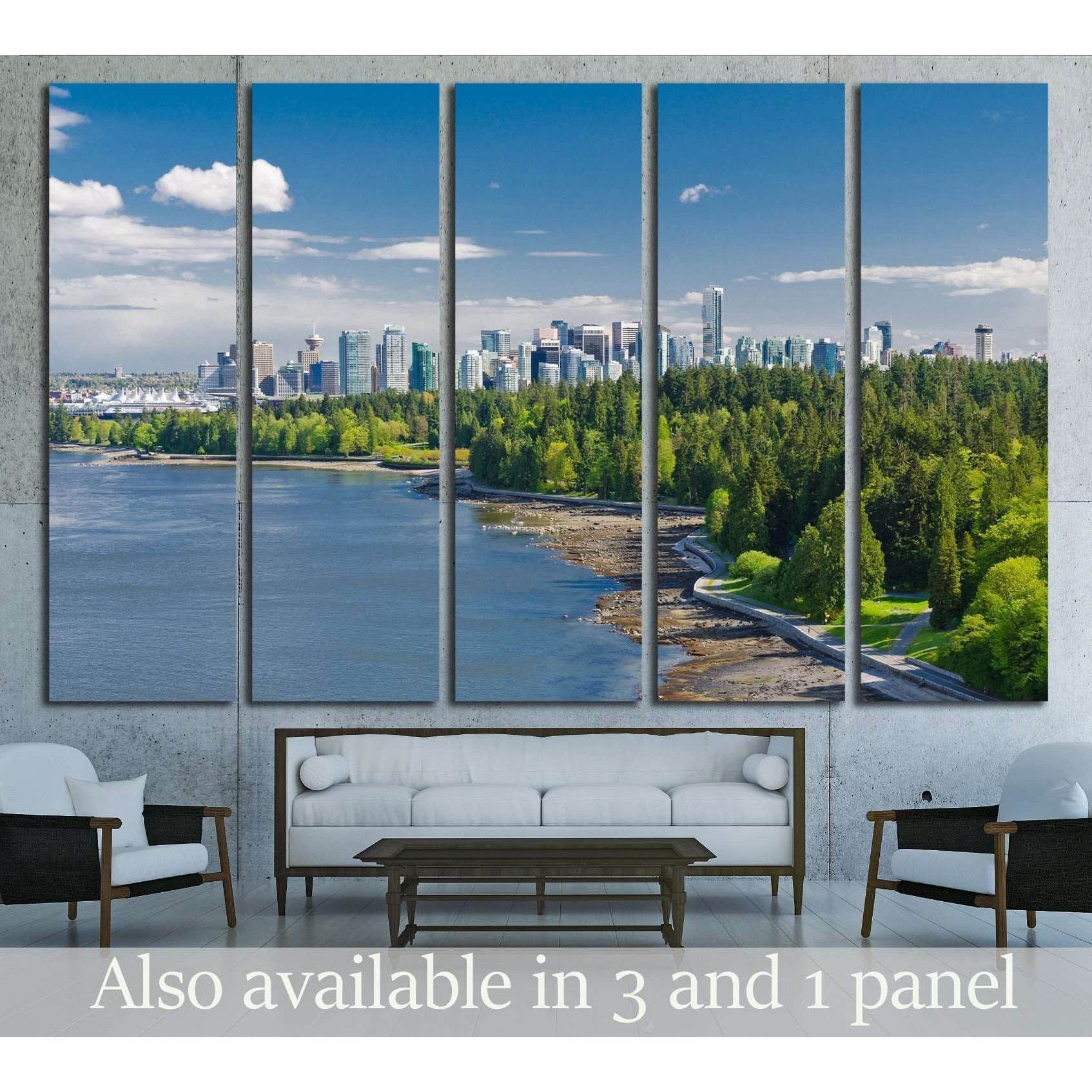 Panoramic view of the park and downtown city of Vancouver №2035 Ready to Hang Canvas PrintCanvas art arrives ready to hang, with hanging accessories included and no additional framing required. Every canvas print is hand-crafted, made on-demand at our wor