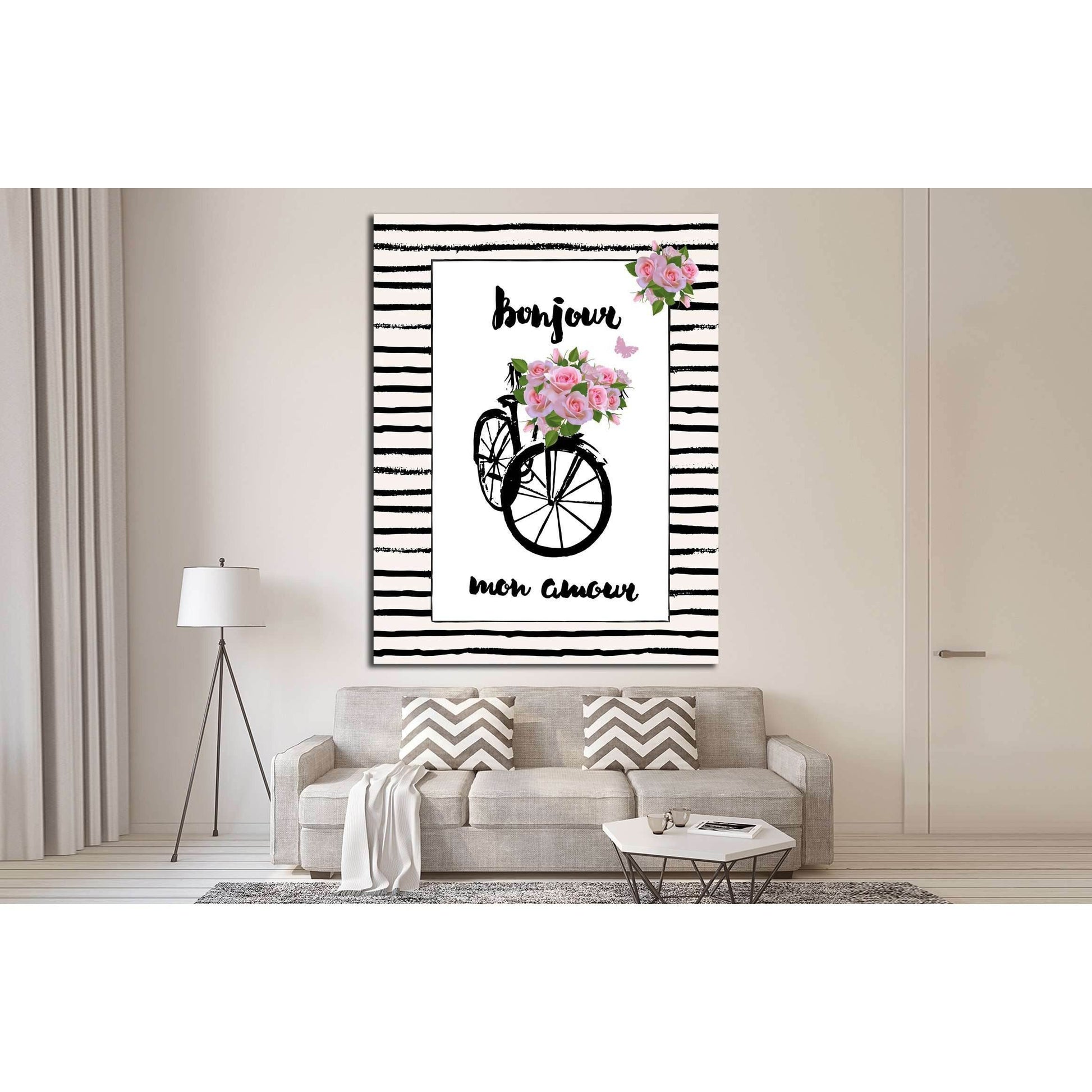 Paris, France, bicycle, flowers №4598 Ready to Hang Canvas PrintCanvas art arrives ready to hang, with hanging accessories included and no additional framing required. Every canvas print is hand-crafted, made on-demand at our workshop and expertly stretch