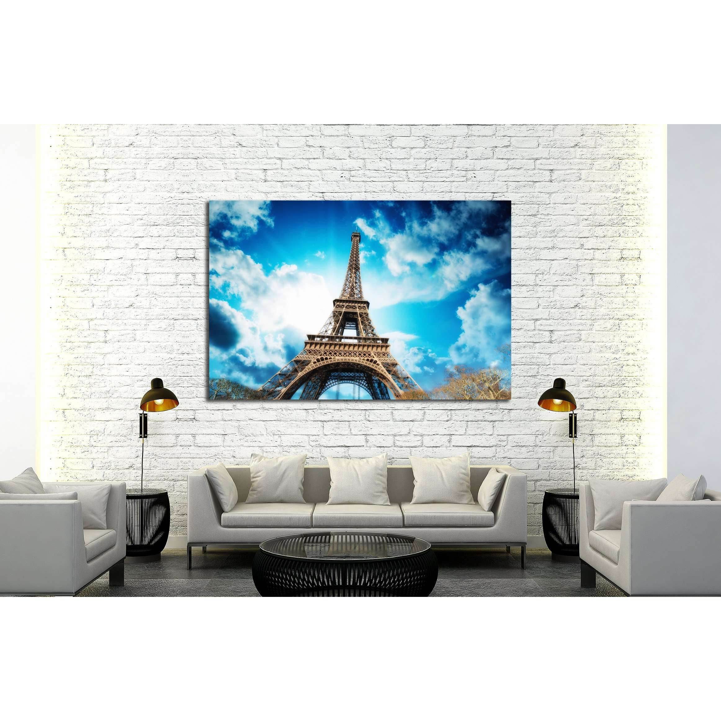 Paris - La Tour Eiffel. Wonderful sunset colors in winter season. №2617 Ready to Hang Canvas PrintCanvas art arrives ready to hang, with hanging accessories included and no additional framing required. Every canvas print is hand-crafted, made on-demand at
