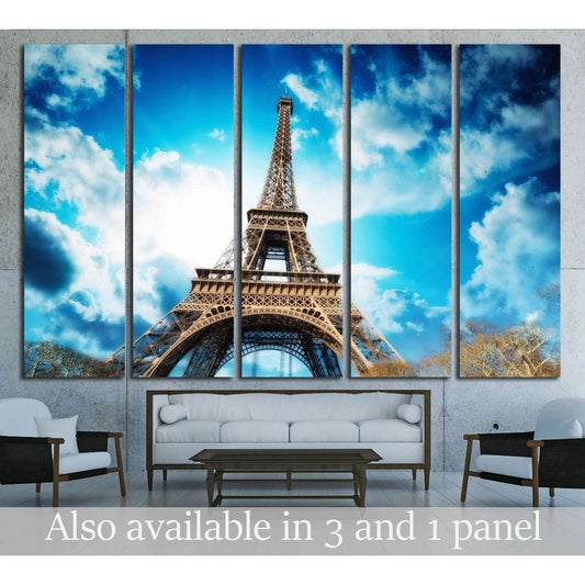 Paris - La Tour Eiffel. Wonderful sunset colors in winter season. №2617 Ready to Hang Canvas PrintCanvas art arrives ready to hang, with hanging accessories included and no additional framing required. Every canvas print is hand-crafted, made on-demand at