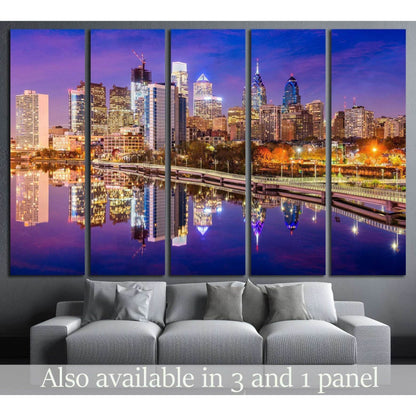 Philadelphia, Pennsylvania, USA Skyline on the Schuylkill River №2089 Ready to Hang Canvas PrintCanvas art arrives ready to hang, with hanging accessories included and no additional framing required. Every canvas print is hand-crafted, made on-demand at o