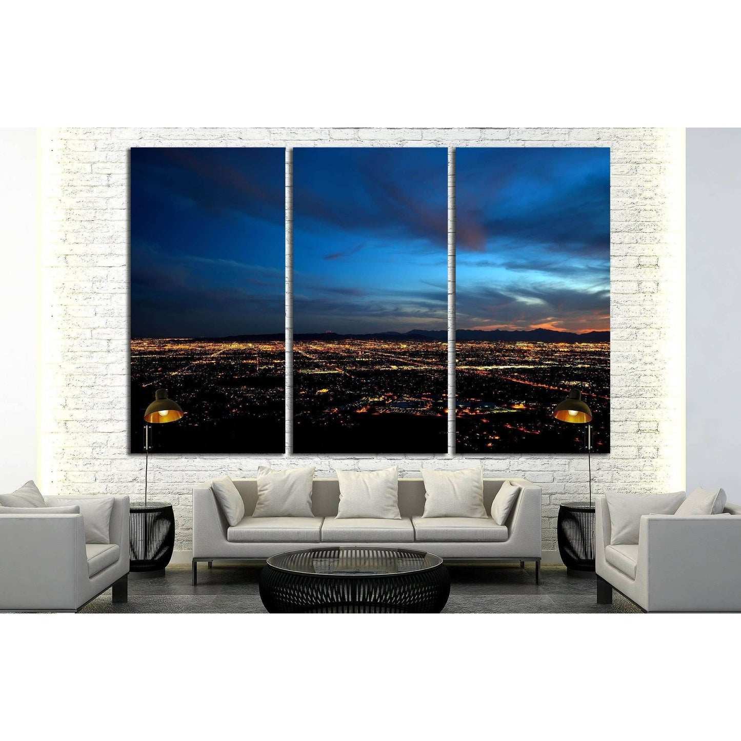 Phoenix city lights at dusk №2282 Ready to Hang Canvas PrintCanvas art arrives ready to hang, with hanging accessories included and no additional framing required. Every canvas print is hand-crafted, made on-demand at our workshop and expertly stretched a