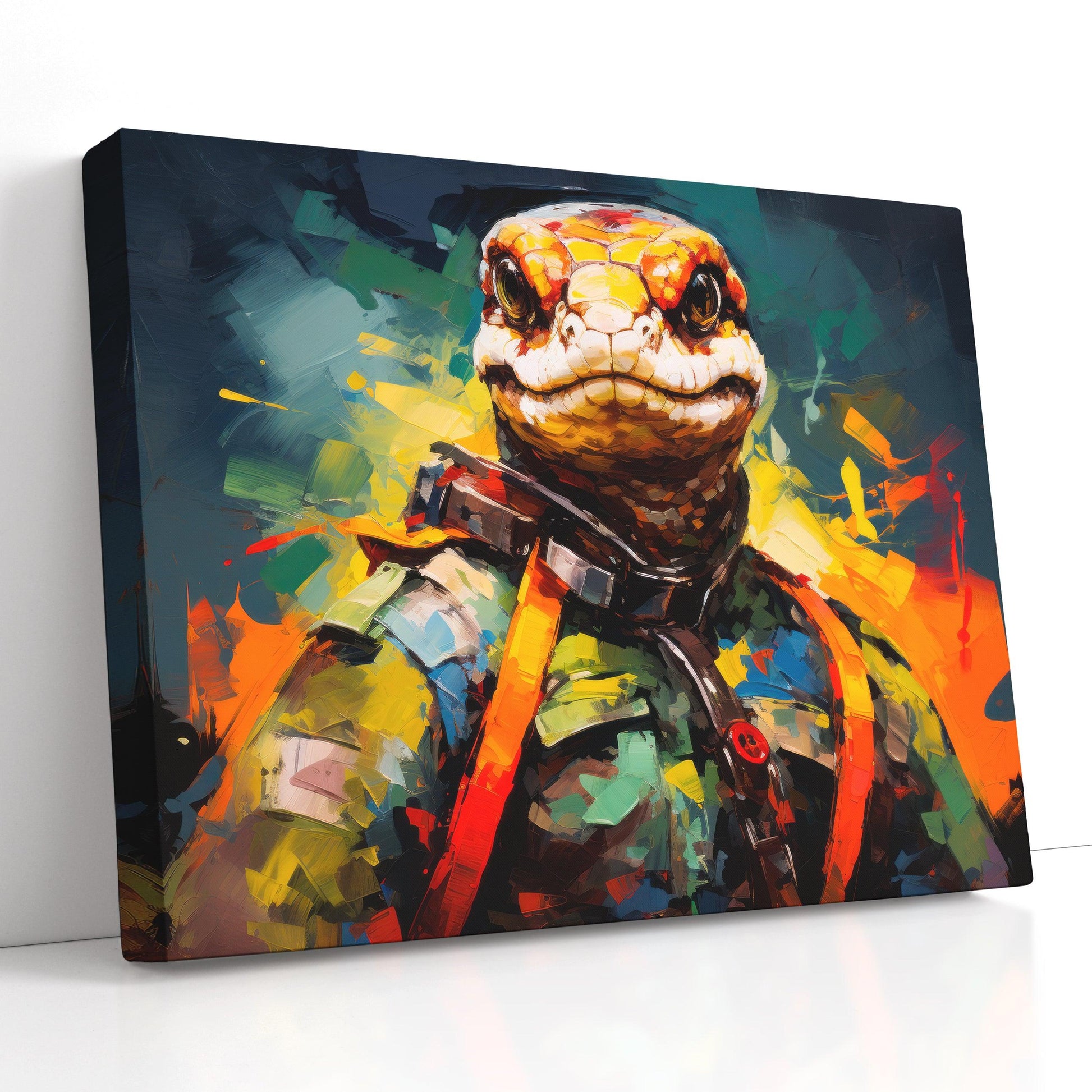 Pilot Snake in Khaki - Canvas Print - Artoholica Ready to Hang Canvas Print