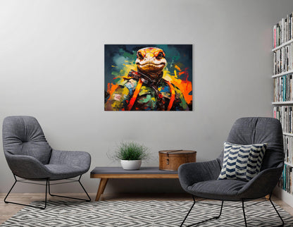 Pilot Snake in Khaki - Canvas Print - Artoholica Ready to Hang Canvas Print