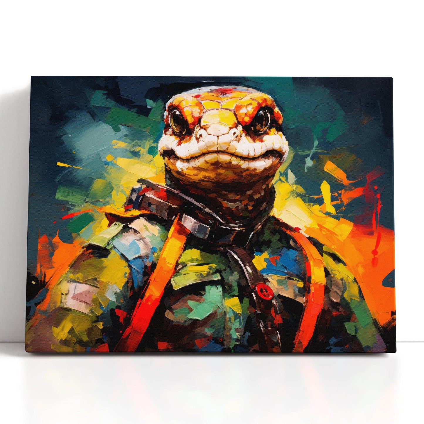 Pilot Snake in Khaki - Canvas Print - Artoholica Ready to Hang Canvas Print