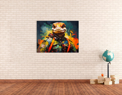 Pilot Snake in Khaki - Canvas Print - Artoholica Ready to Hang Canvas Print