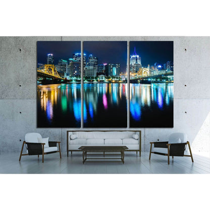 Pittsburgh skyline reflecting in the Allegheny River, Pennsylvania №1706 Ready to Hang Canvas PrintCanvas art arrives ready to hang, with hanging accessories included and no additional framing required. Every canvas print is hand-crafted, made on-demand a