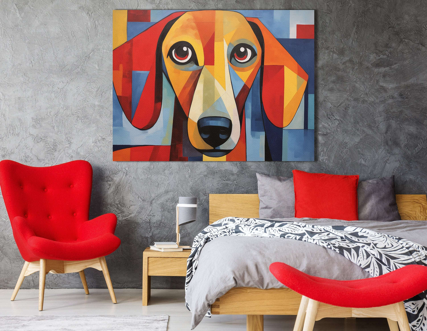 Playful Pet Portrait - Canvas Print - Artoholica Ready to Hang Canvas Print