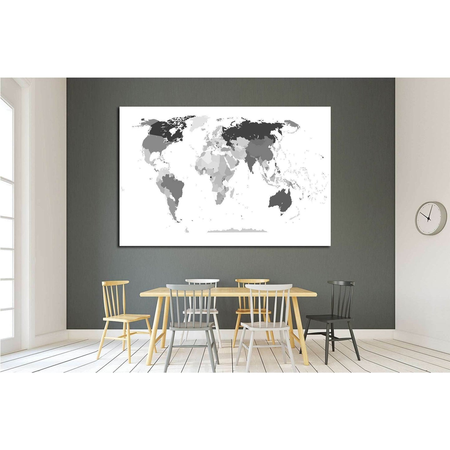 political map of the world №1928 Ready to Hang Canvas PrintCanvas art arrives ready to hang, with hanging accessories included and no additional framing required. Every canvas print is hand-crafted, made on-demand at our workshop and expertly stretched ar