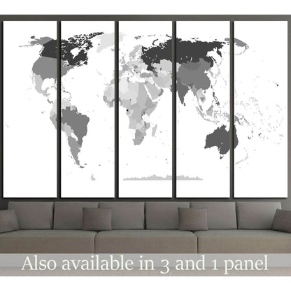 political map of the world №1928 Ready to Hang Canvas PrintCanvas art arrives ready to hang, with hanging accessories included and no additional framing required. Every canvas print is hand-crafted, made on-demand at our workshop and expertly stretched ar