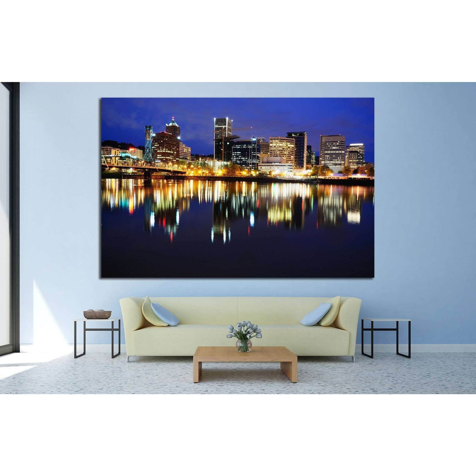 Portland Skyline №769 Ready to Hang Canvas PrintCanvas art arrives ready to hang, with hanging accessories included and no additional framing required. Every canvas print is hand-crafted, made on-demand at our workshop and expertly stretched around 100% N