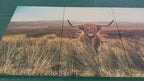 Hooglandervee wanddecoratie - Rustieke boerderijdecoratie, harige koe, extra groot canvas, landelijke huisdecoratie, boerderijdecoratie, koeienwanddecoratie