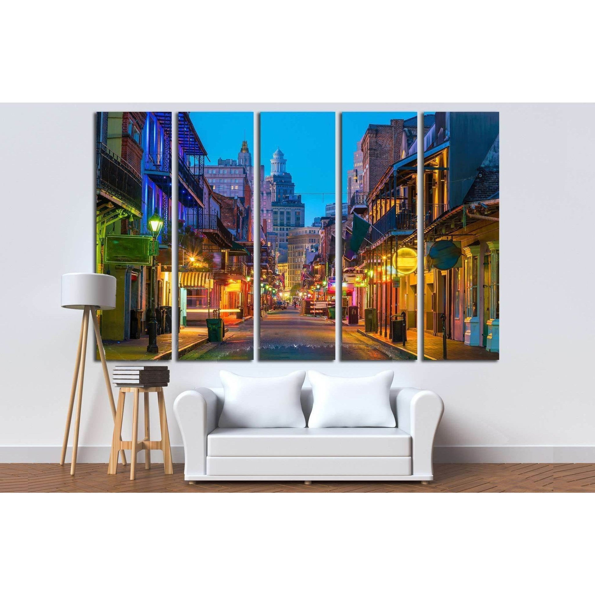 Pubs and bars with neon lights in the French Quarter, New Orleans USA №2098 Ready to Hang Canvas PrintCanvas art arrives ready to hang, with hanging accessories included and no additional framing required. Every canvas print is hand-crafted, made on-deman